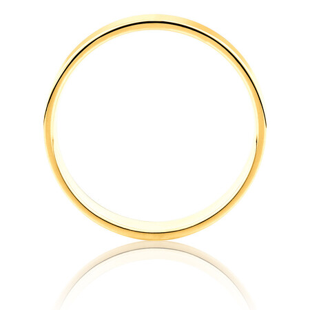 Flat Wedding Band in 10kt Yellow Gold Flat Wedding Band in 10kt Yellow Gold
