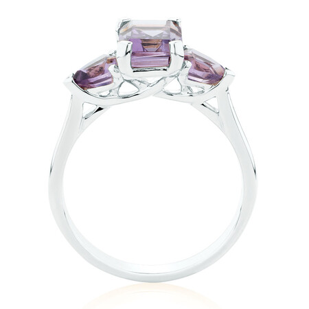 Ring with Natural Amethyst in 10kt White Gold Ring with Natural Amethyst in 10kt White Gold