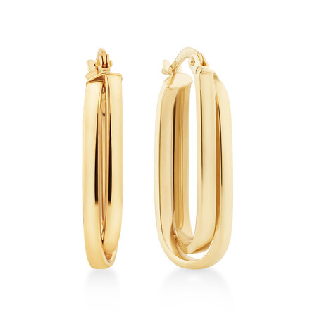 25mm Paperclip Hoop Earrings in 10kt Yellow Gold 25mm Paperclip Hoop Earrings in 10kt Yellow Gold