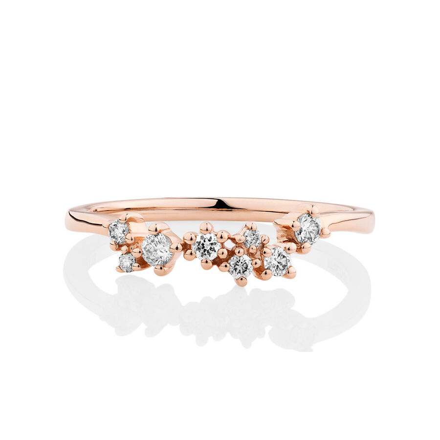 Stacker Ring with 0.18 Carat TW of Diamonds in 10kt Rose Gold
