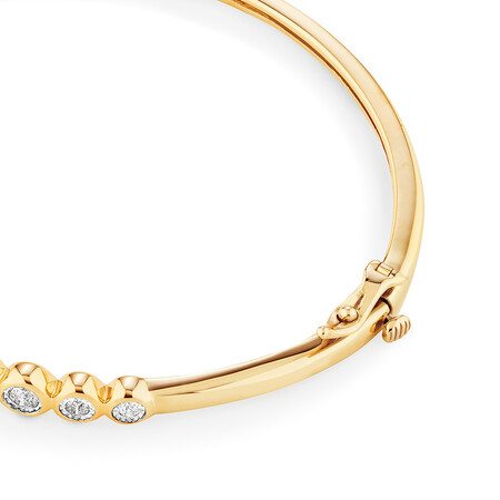 Bangle with 0.50 Carat TW of Diamonds in 10kt Yellow Gold Bangle with 0.50 Carat TW of Diamonds in 10kt Yellow Gold
