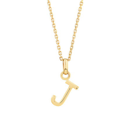 J Initial Pendant in 10kt Yellow Gold J Initial Pendant in 10kt Yellow Gold