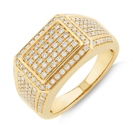 Men's Ring with 2 Carat TW of Diamonds In 10kt Yellow Gold