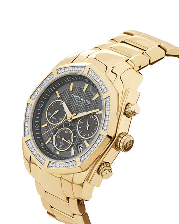 Men's Solar Chronograph Watch with 0.50 Carat TW of Diamonds in Gold Tone Stainless Steel Men's Solar Chronograph Watch with 0.50 Carat TW of Diamonds in Gold Tone Stainless Steel
