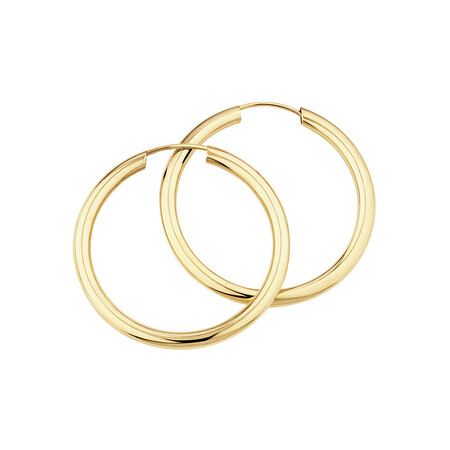 25mm Hoop Earrings in 10kt Yellow Gold 25mm Hoop Earrings in 10kt Yellow Gold