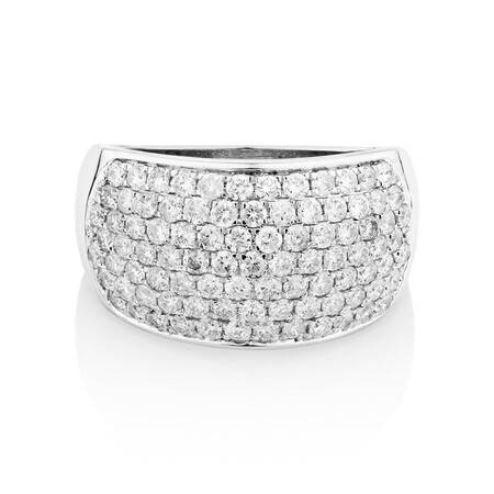 Ring with 1.5 Carat TW of Diamonds in 10kt White Gold Ring with 1.5 Carat TW of Diamonds in 10kt White Gold