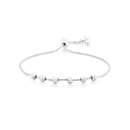 Adjustable Beaded Bolo Bracelet in Sterling Silver Adjustable Beaded Bolo Bracelet in Sterling Silver