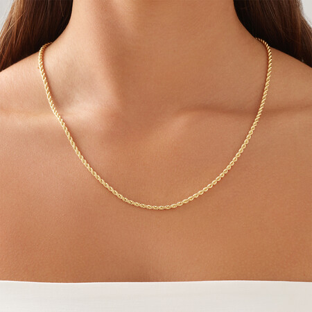 55cm (22") Rope Chain in 10kt Yellow Gold 55cm (22") Rope Chain in 10kt Yellow Gold