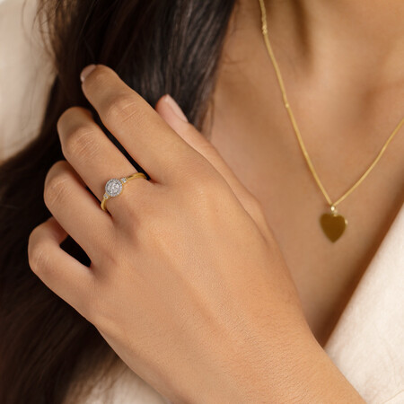 Evermore Promise Ring with 0.15 Carat TW of Diamonds in 10kt Yellow Gold Evermore Promise Ring with 0.15 Carat TW of Diamonds in 10kt Yellow Gold