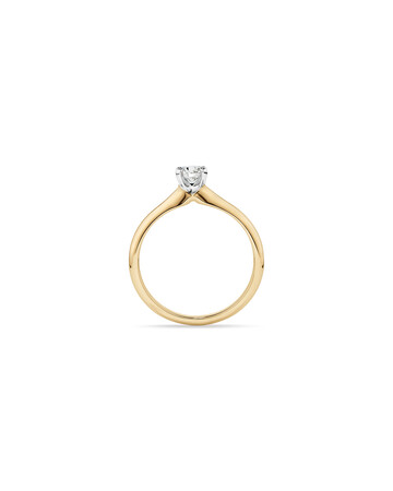 Certified Solitaire Engagement Ring with a 0.34 Carat TW Diamond in 14kt Yellow & White Gold Certified Solitaire Engagement Ring with a 0.34 Carat TW Diamond in 14kt Yellow & White Gold