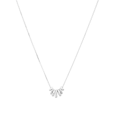 45cm (18") Graduated Pendant Necklace in Sterling Silver