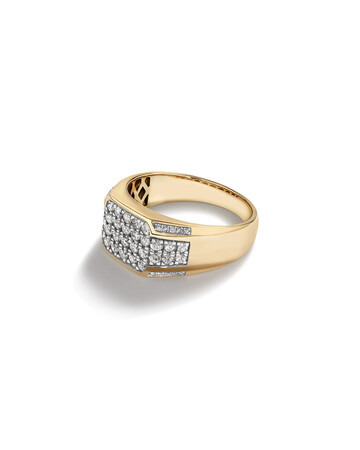 Men's Ring with 1 Carat TW of Diamonds in 10kt White & Yellow Gold Men's Ring with 1 Carat TW of Diamonds in 10kt White & Yellow Gold
