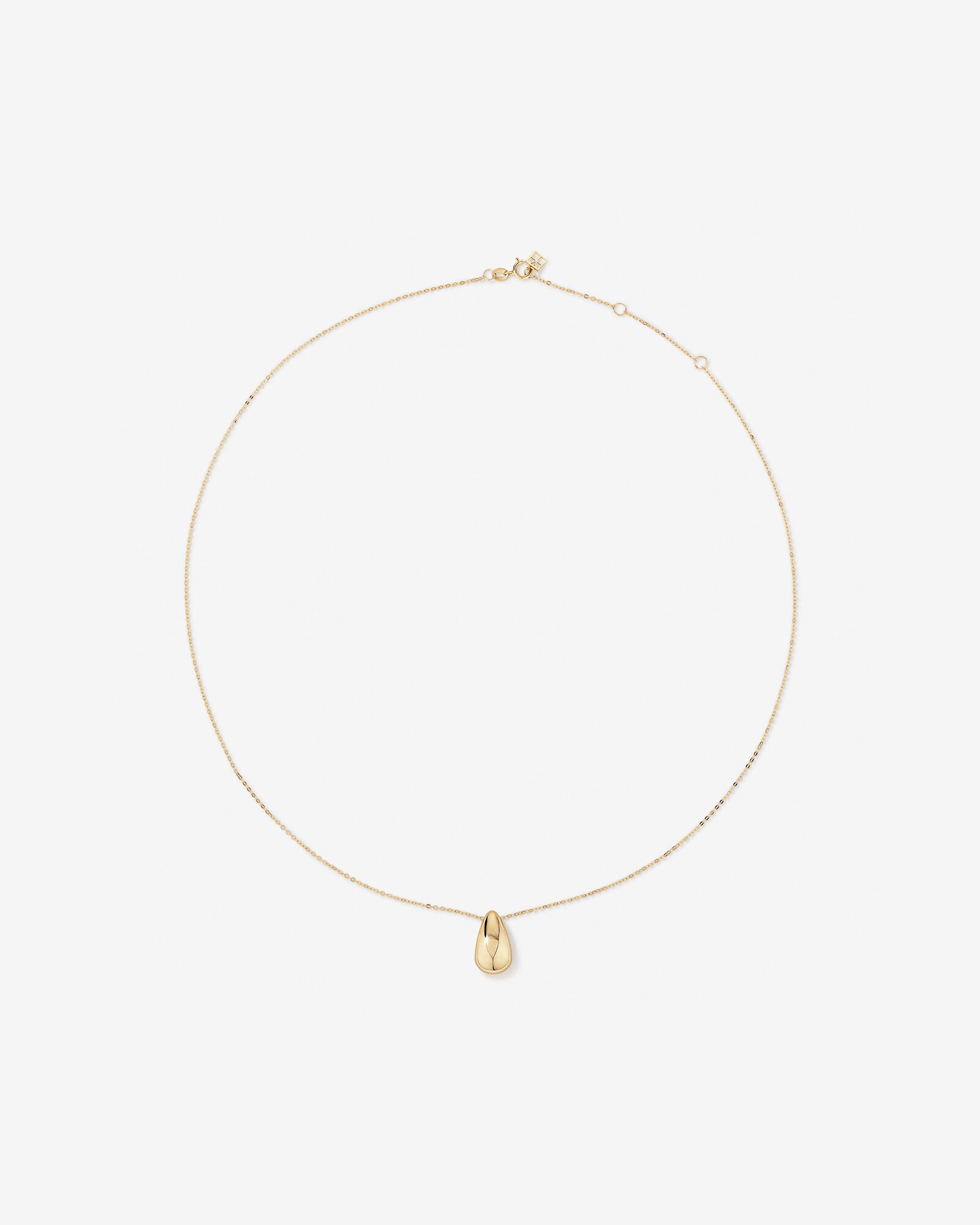 Tapered Dome Pendant Necklace in 10kt Yellow Gold