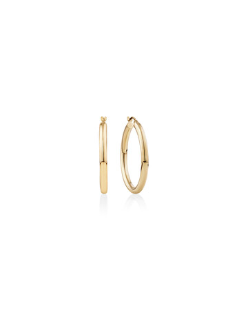 25mm Hoop Earrings in 10kt Yellow Gold 25mm Hoop Earrings in 10kt Yellow Gold