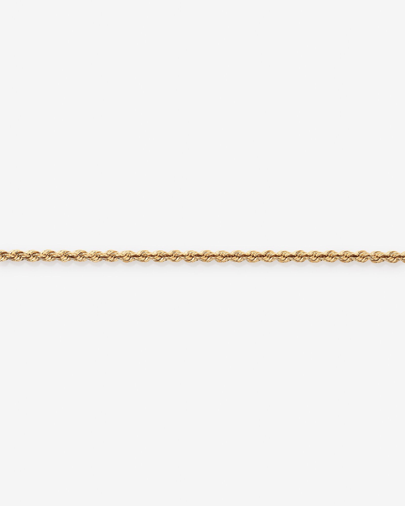 19cm (7.5") 3.3mm Width Semi-Solid Rope Bracelet in 10kt Yellow Gold