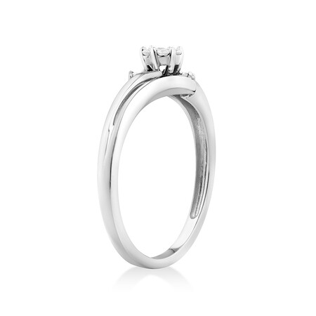 Promise Ring with Diamonds in 10kt White Gold Promise Ring with Diamonds in 10kt White Gold