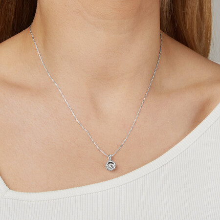 Everlight Pendant with 0.20 Carat TW of Diamonds in Sterling Silver Everlight Pendant with 0.20 Carat TW of Diamonds in Sterling Silver