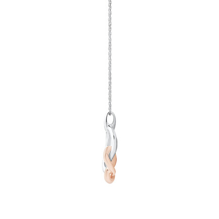 Small Knots Pendant in Sterling Silver & 10kt Rose Gold Small Knots Pendant in Sterling Silver & 10kt Rose Gold