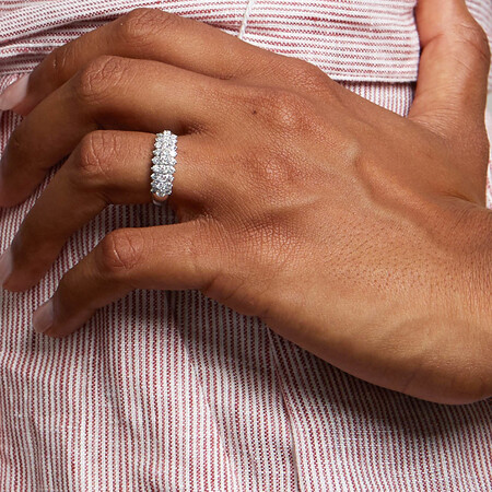 Ring with 1 Carat TW of Diamonds in 10kt White Gold Ring with 1 Carat TW of Diamonds in 10kt White Gold
