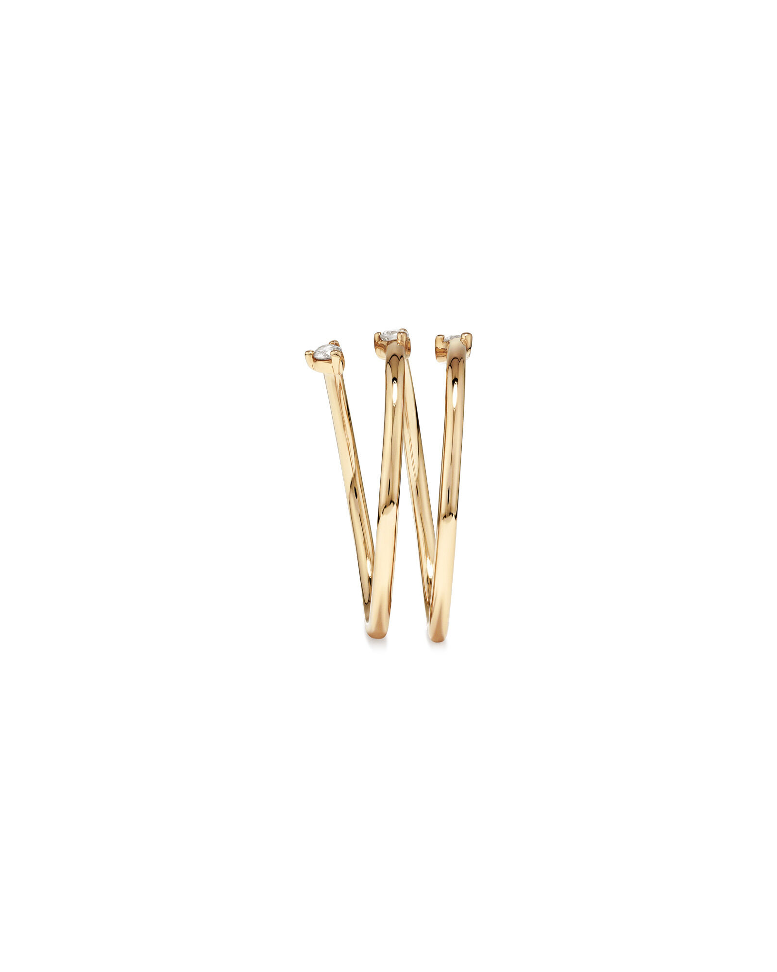 Diamond Accent Wrap Around Ring in 10kt Yellow Gold