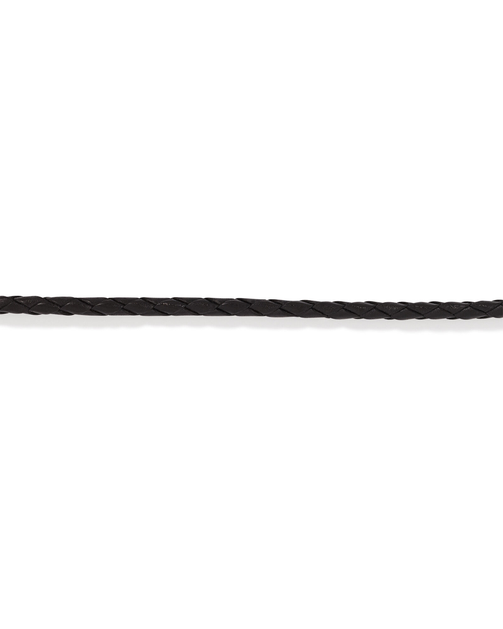 Men's Black Leather Braided Bracelet with 10kt Yellow Gold