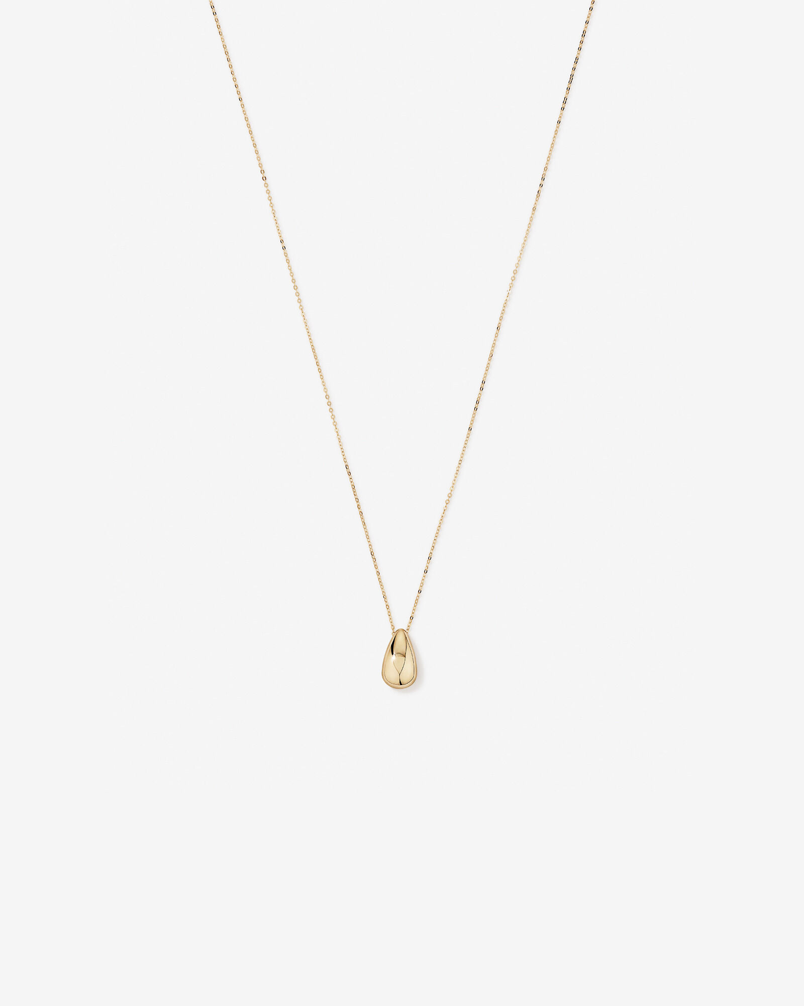 Tapered Dome Pendant Necklace in 10kt Yellow Gold