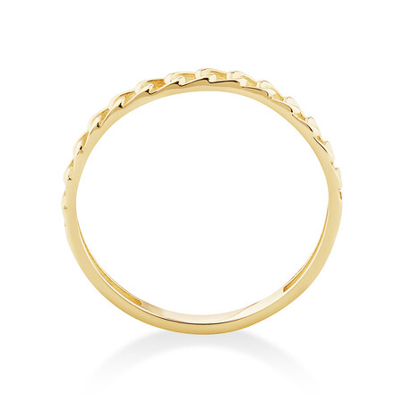 Small Curb Link Ring in 10kt Yellow Gold Small Curb Link Ring in 10kt Yellow Gold