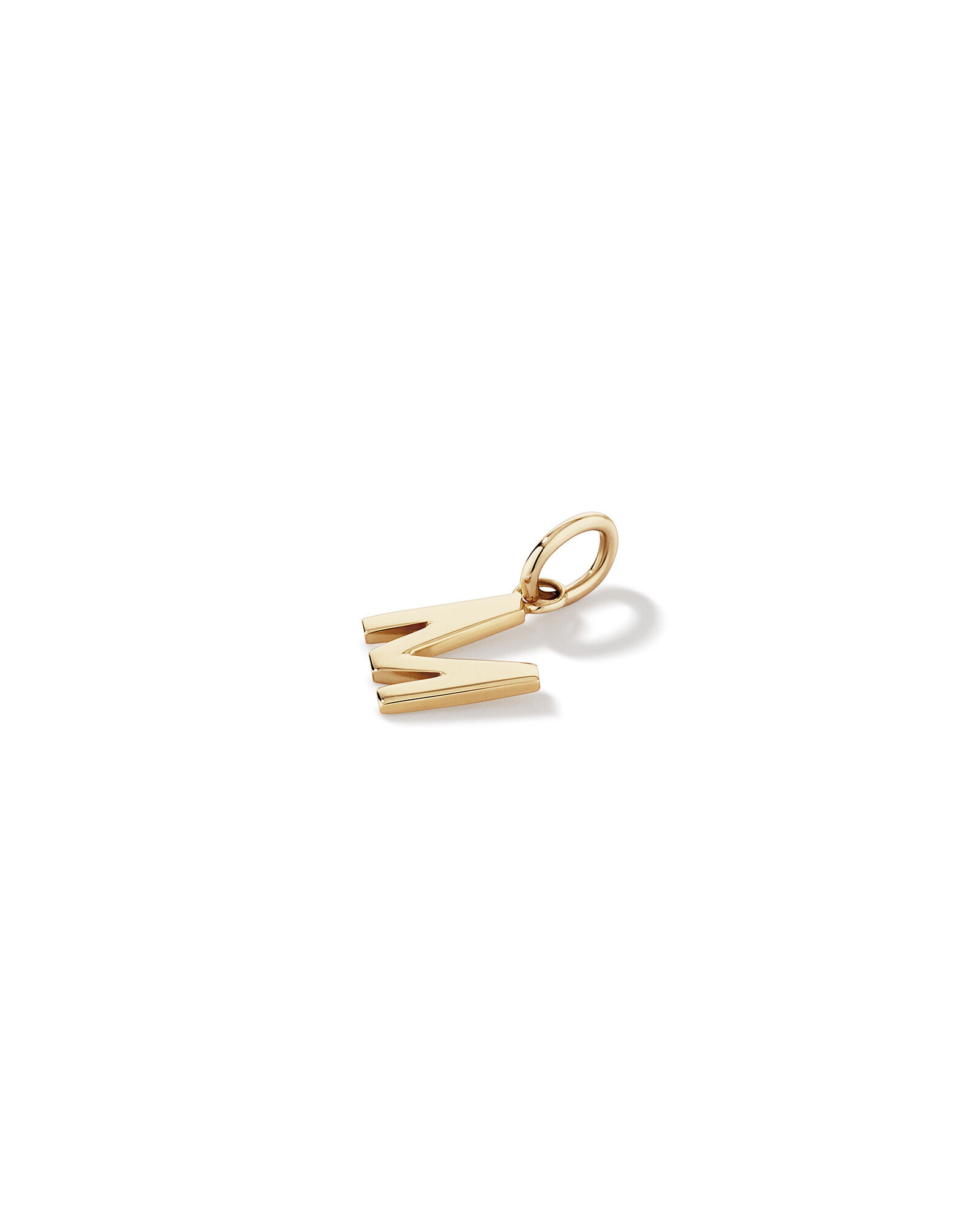 Letter M Initial Pendant in 10kt Yellow Gold