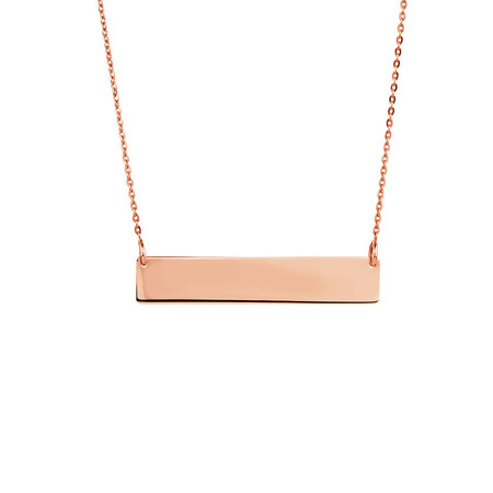 Bar Necklace in 10kt Rose Gold Bar Necklace in 10kt Rose Gold