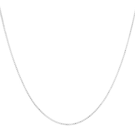 55cm (22") Diamond Cut Box Chain in 14kt White Gold 55cm (22") Diamond Cut Box Chain in 14kt White Gold