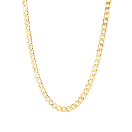 60cm (24") Solid Curb Chain in 10kt Yellow Gold
