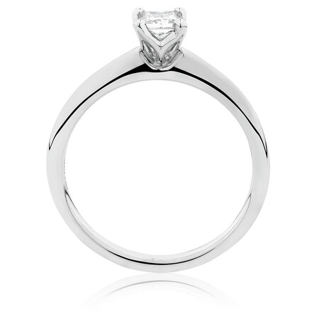 Whitefire Solitaire Engagement Ring with A 0.34 Carat TW Diamond in 18kt White & 22ct Yellow Gold Whitefire Solitaire Engagement Ring with A 0.34 Carat TW Diamond in 18kt White & 22ct Yellow Gold