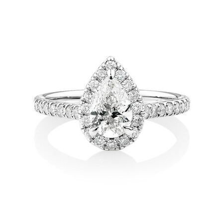 Ring with 0.90 Carat TW of Diamonds in 14kt White Gold Ring with 0.90 Carat TW of Diamonds in 14kt White Gold