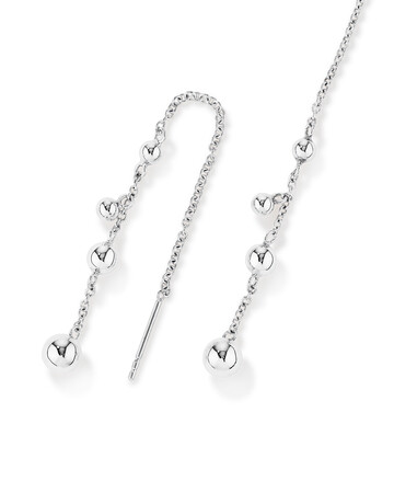 Bead Threader Earrings in Stearling Silver Bead Threader Earrings in Stearling Silver