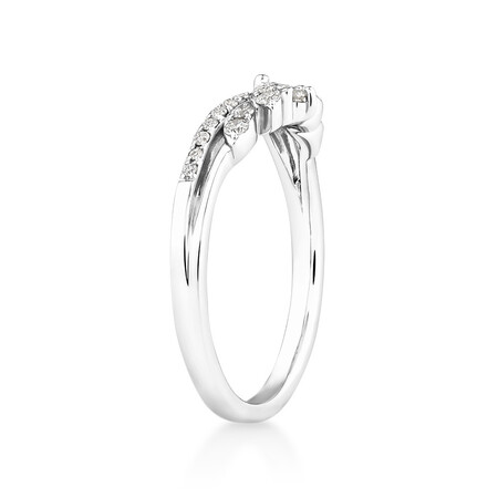 Wedding Band with 0.23 Carat TW of Diamonds in 10kt White Gold Wedding Band with 0.23 Carat TW of Diamonds in 10kt White Gold
