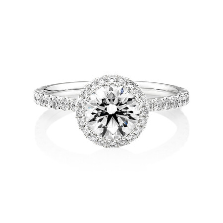 Sir Michael Hill Designer Halo Engagement Ring with 1.68 Carat TW of Diamonds in 18kt White Gold Sir Michael Hill Designer Halo Engagement Ring with 1.68 Carat TW of Diamonds in 18kt White Gold