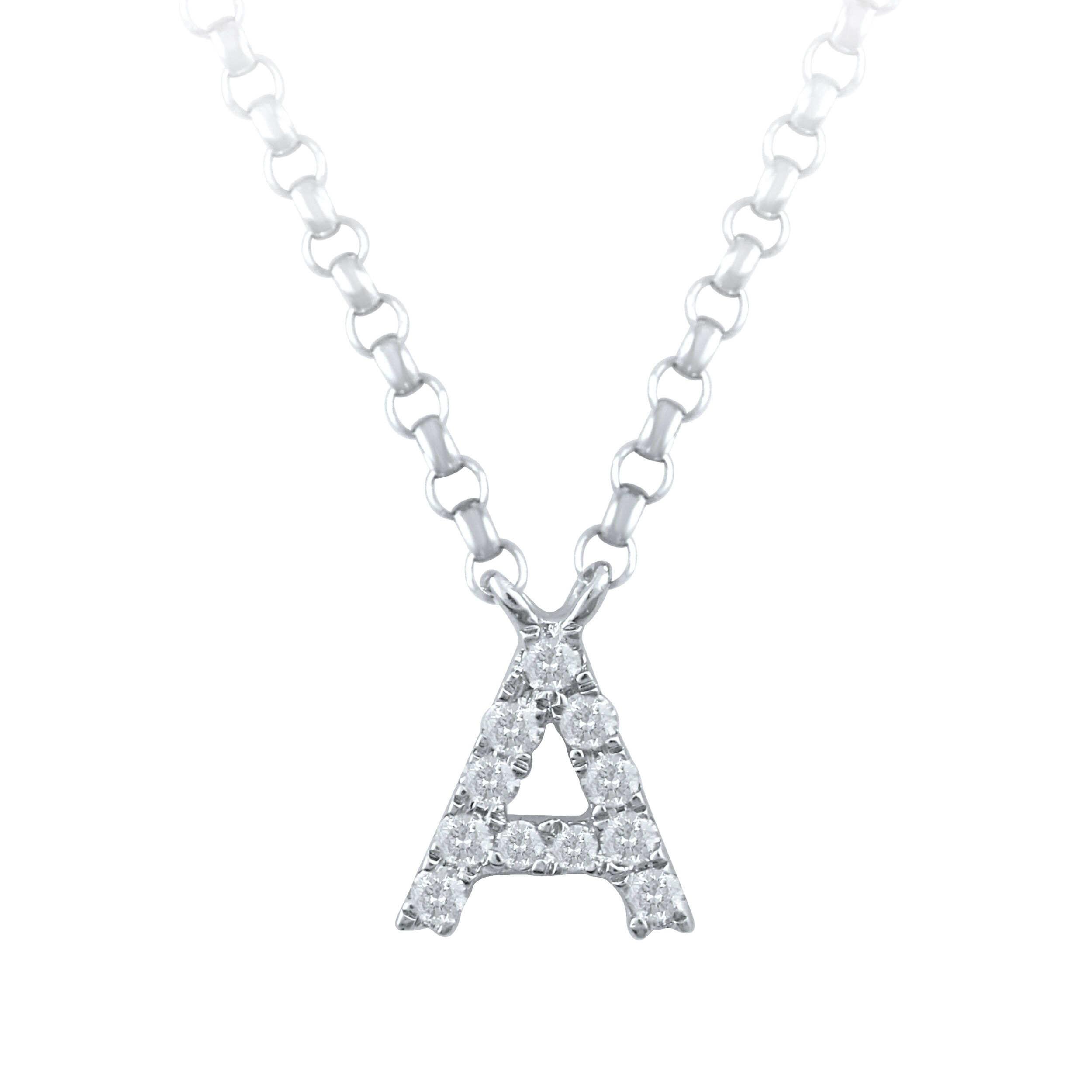 10kt initial diamonds necklace gold