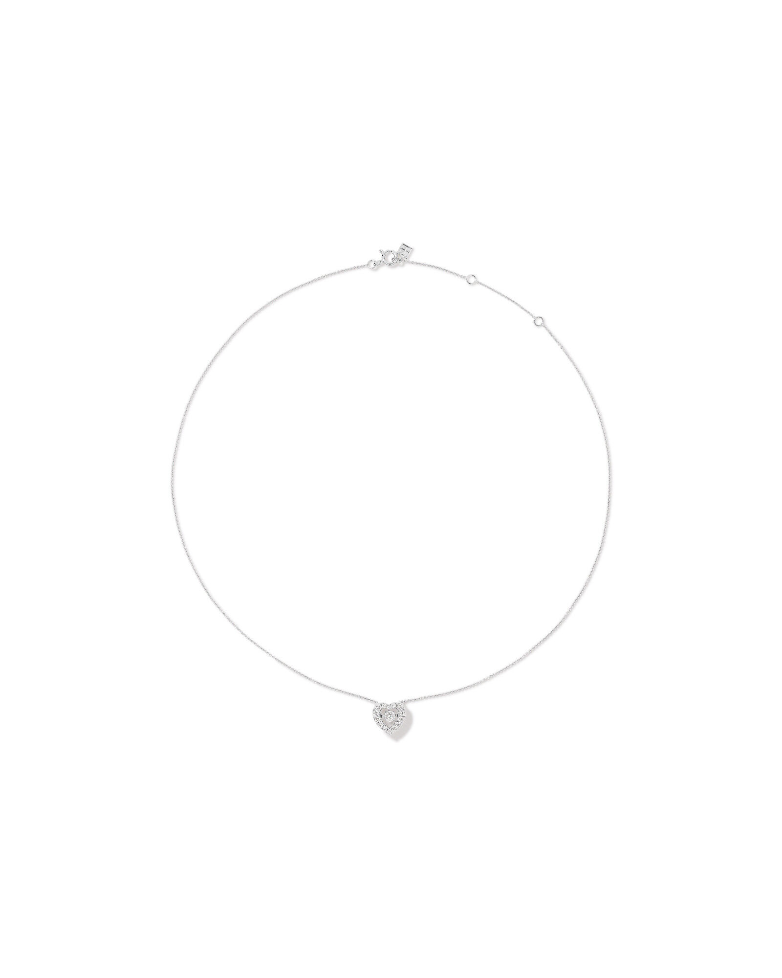0.38 Carat TW Round Brilliant Laboratory-Grown Diamond Heart Pendant in Sterling Silver
