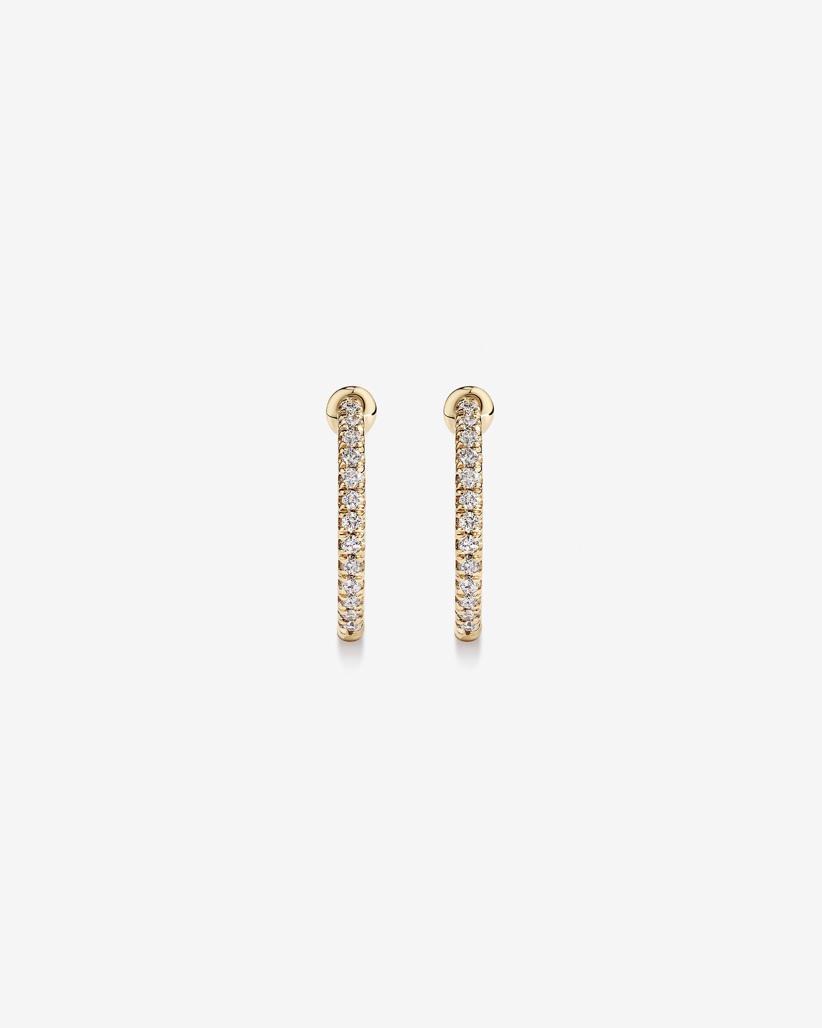 Hoop Earrings With 0.25 Carat TW Of Diamonds 10kt Yellow Gold