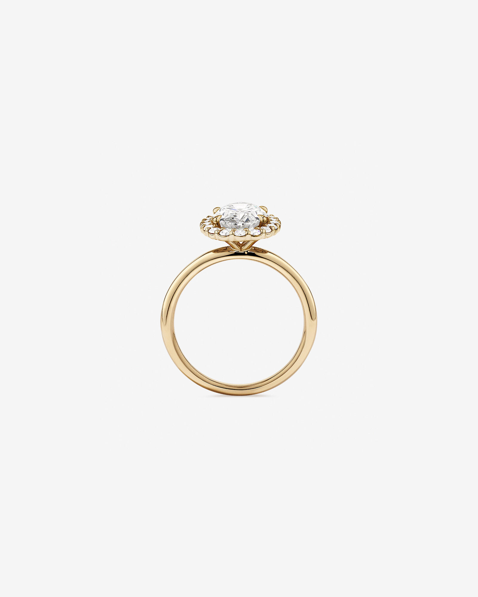Bague de fiançailles TW de 2,34 carats en or jaune jaune 14 carats en or jaune 14 carats