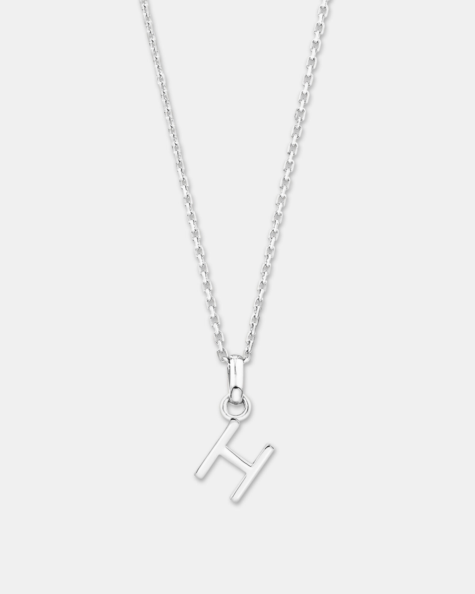 "H" Initial Pendant in Sterling Silver