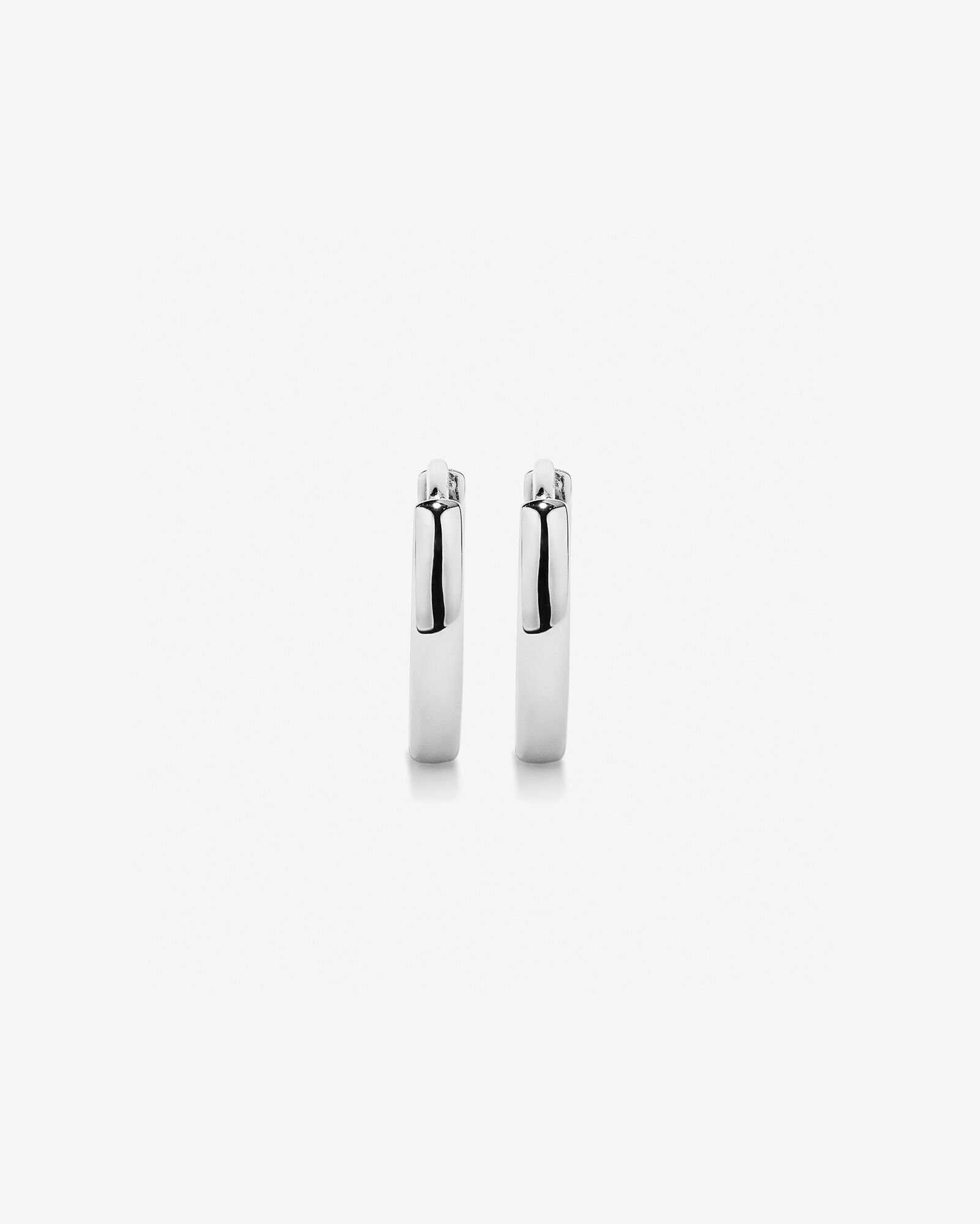 10mm Polished Huggie Earrings in Sterling Silver
