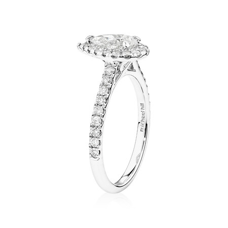 Ring with 0.90 Carat TW of Diamonds in 14kt White Gold Ring with 0.90 Carat TW of Diamonds in 14kt White Gold