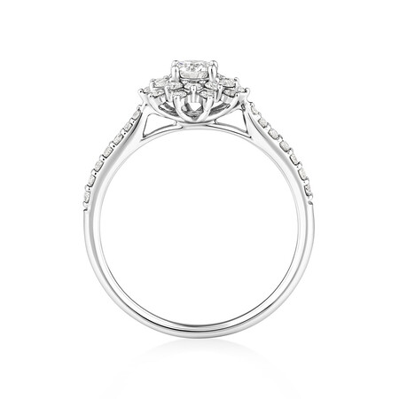 Engagement Ring with 0.60 Carat TW of Diamonds in 14kt White Gold Engagement Ring with 0.60 Carat TW of Diamonds in 14kt White Gold