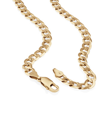 60cm (24") 6.5mm-7mm Width Solid Curb Chain in 10kt Yellow Gold 60cm (24") 6.5mm-7mm Width Solid Curb Chain in 10kt Yellow Gold