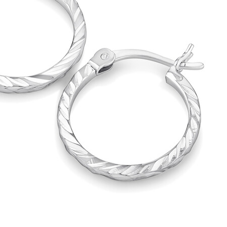 Hoop Earrings in Sterling Silver Hoop Earrings in Sterling Silver