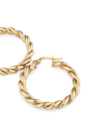 20mm Braid Twist Hoop in 10kt Yellow Gold 20mm Braid Twist Hoop in 10kt Yellow Gold
