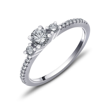 Three Stone Ring with 1/2 Carat TW of Diamonds in 14kt White Gold Three Stone Ring with 1/2 Carat TW of Diamonds in 14kt White Gold