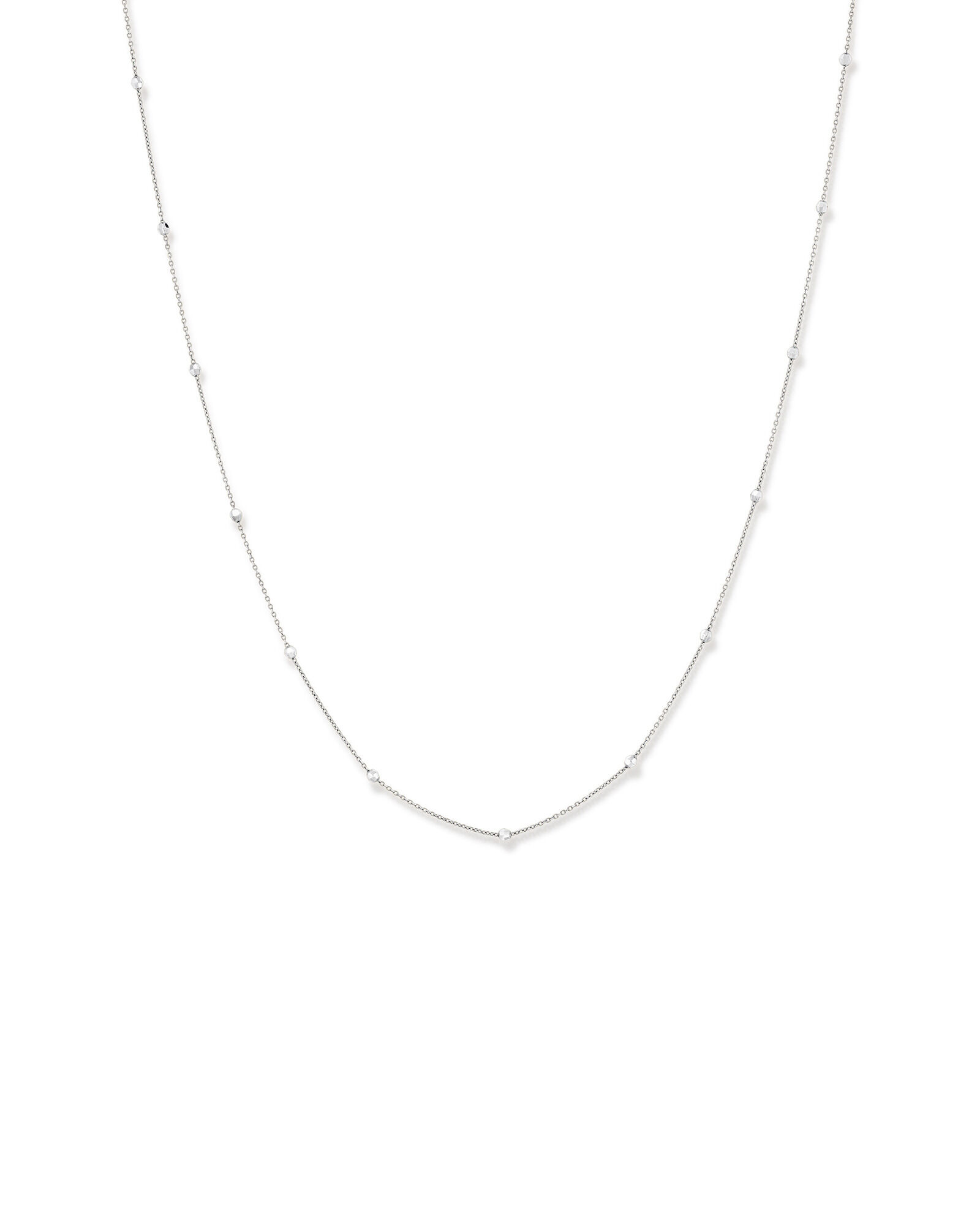 45cm 18 2mm 2.5mm Width Adjustable Bead Necklace in 10kt Yellow Gold
