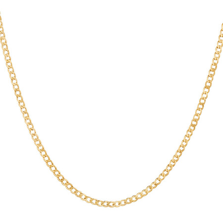 45cm (18") Hollow Curb Chain in 10kt Yellow Gold 45cm (18") Hollow Curb Chain in 10kt Yellow Gold